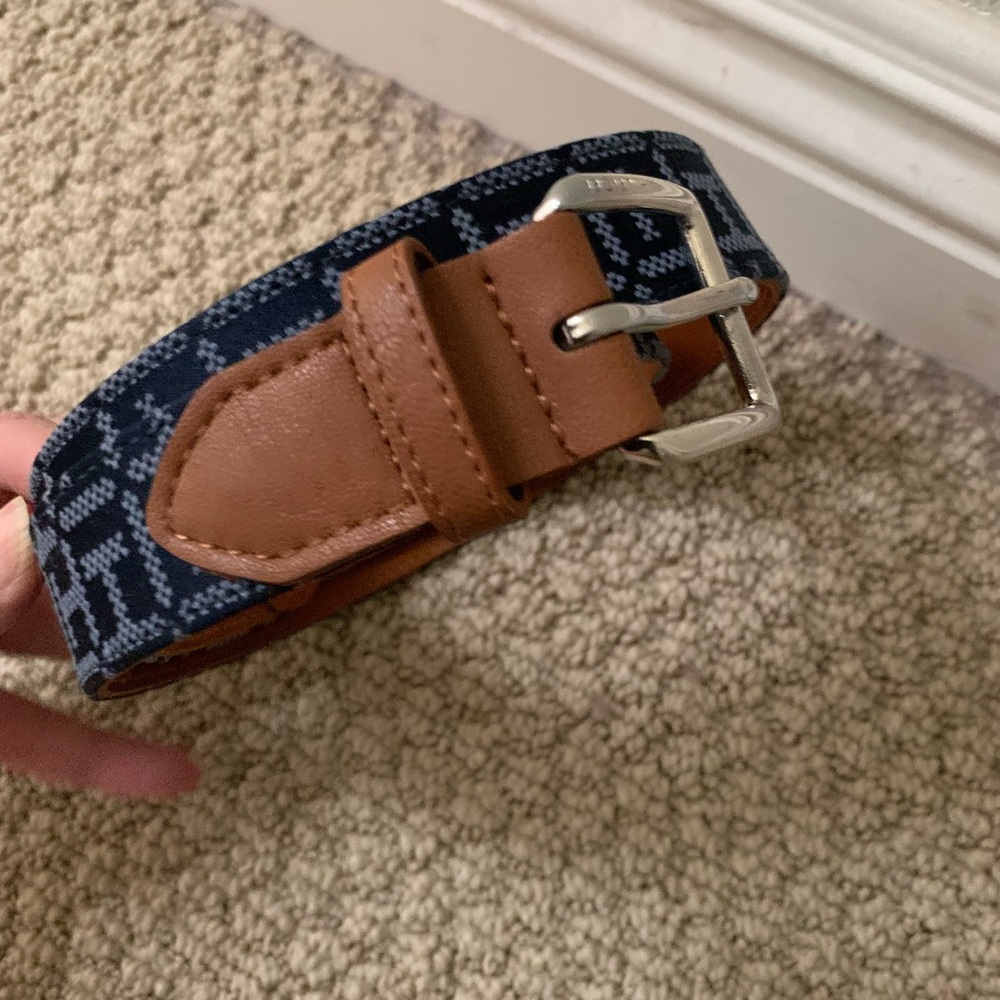 🆕 Tommy Hilfiger Blue Denim Logo Women’s Belt Small Medium